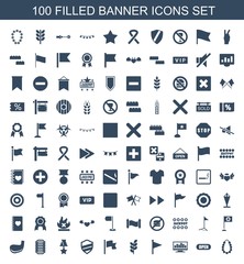 100 banner icons