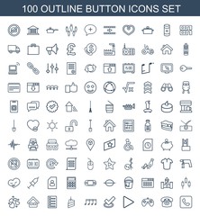 100 button icons