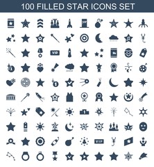 Fototapeta premium 100 star icons