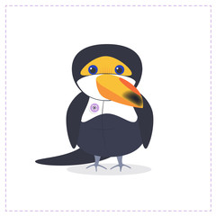Tukan bird baby, little funny toy, vector © All5