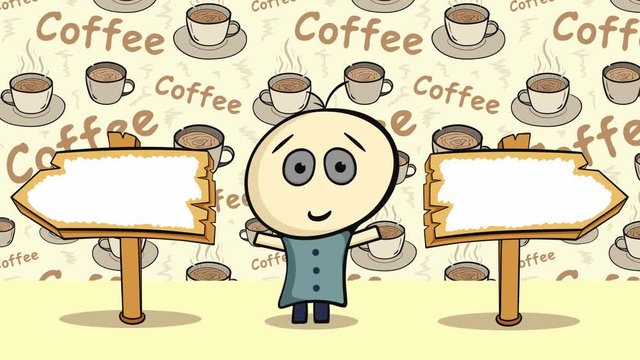 Choice and coffee background