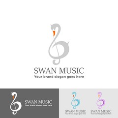 Obraz premium Swan music orchestra