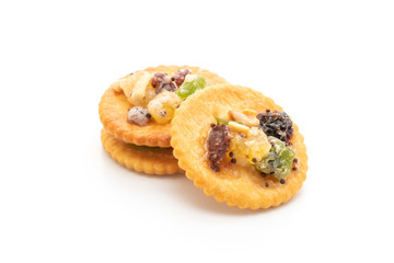 cracker biscuit with dried fruits