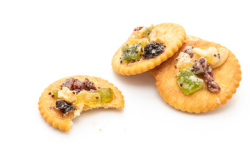 cracker biscuit with dried fruits