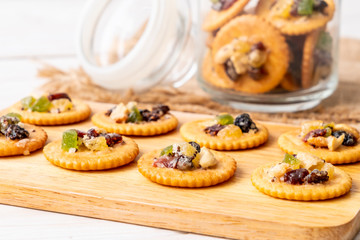 cracker biscuit with dried fruits