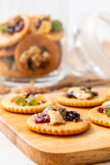 cracker biscuit with dried fruits