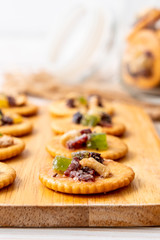 cracker biscuit with dried fruits