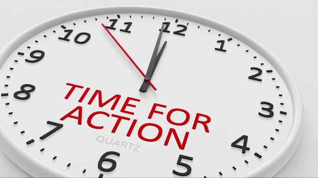 time for action modern bright clock style