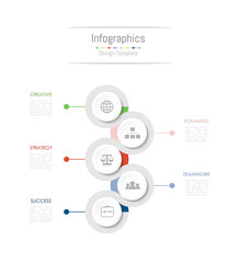 Obraz premium Infographic design elements for your business data with 5 options, parts, steps, timelines or processes. Vector Illustration.