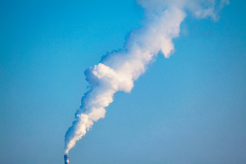 air pollution , smoking industrial pipe 