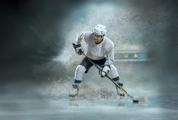 Ice hockey Players in dynamic action in a professional