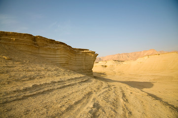 Fototapeta na wymiar Geology layers in Dead sea area