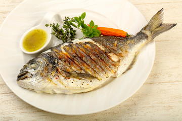 Grilled dorado fish