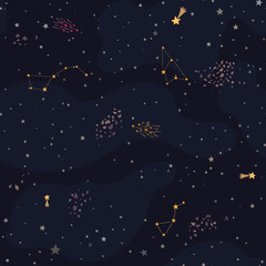Space Background with shining stars. Vector Illustration