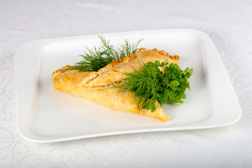 Pie with rice