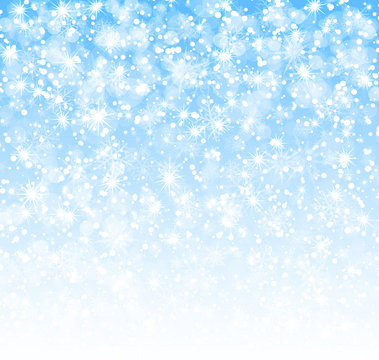 Winter background with snowflakes vector