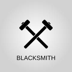 Blacksmith icon. Blacksmith concept symbol design. Stock - Vector illustration can be used for web.