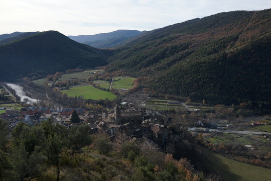 Boltaña. Village of Huesca in Aragon, Spain