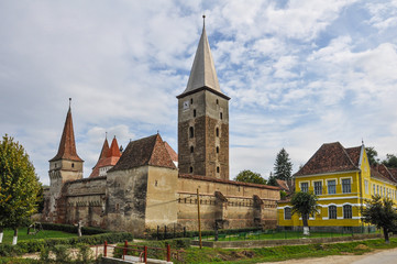 Fototapeta na wymiar fortified church in Mosna (Moșna) - Transylvania Romania
