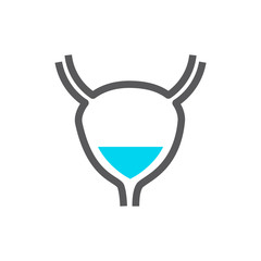 Human bladder line icon. Vector sign for web graphic.