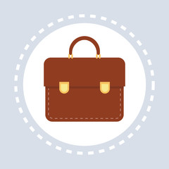 office bag briefcase icon business concept flat