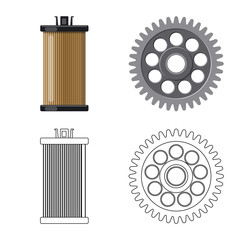 Isolated object of auto and part symbol. Collection of auto and car stock vector illustration.