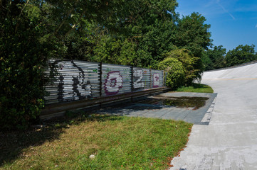 Monza racetrack old circuit Sopraelevata in September 2016