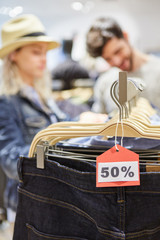 Rabatt Discount Preisschild 50% reduziert