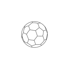 Fototapeta premium Football vector icon, soccerball. Vector illustration isolated in white background. Line style.