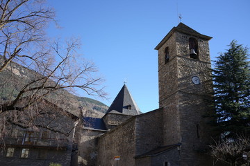 Fototapeta premium Benasque. Village of Huesca in Aragon, Spain