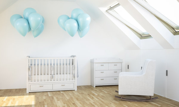 Baby Room With Blue Balloons