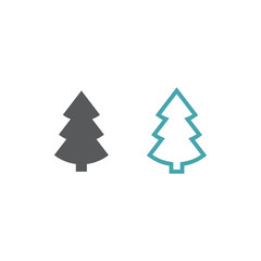 Obraz premium Vector symbol of a fir-tree.