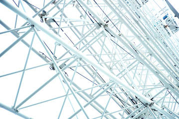  White theme abstract structure truss background