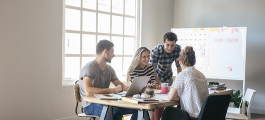 College Students Doing Teamwork