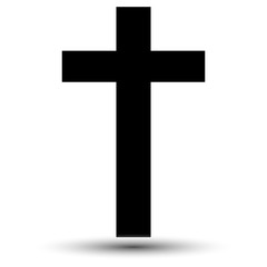Cross symbol icon, vector illustration.