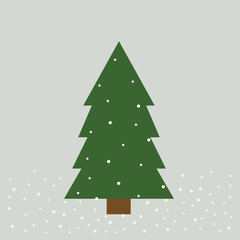 Christmas tree icon vector illustration