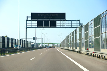 Fototapeta na wymiar The expressway as a bypass of the city of Lublin in Poland.