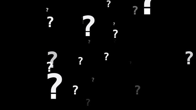 Question mark in motion pattern animation