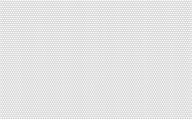 Vector Seamless Hexagon Pattern, Honeycombs Black and White Background.