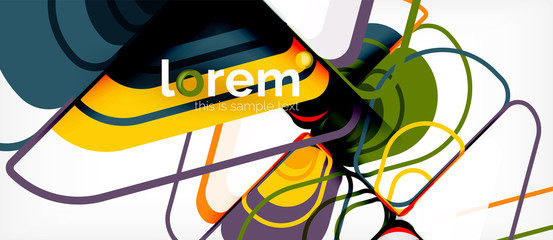 Abstract background multicolored geometric shapes modern design