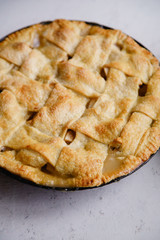 Apple pie with lattice decoration