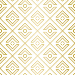 Luxury geometric pattern. Seamless Vector Lines. Trendy Golden Look.