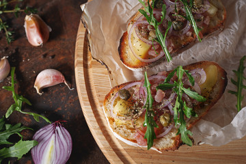 bruschetta with fish