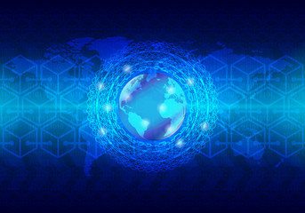 Hi-tech technology concept, abstract background.