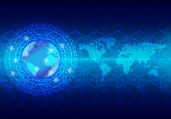 Hi-tech technology concept, abstract background.