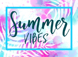 Summer vibes travel background