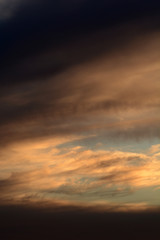 Dark cloudy sky in rainy season. Nature concept