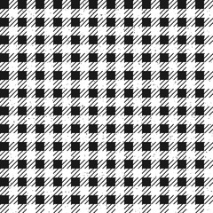 Black and white plaid or gingham seamless pattern with removable grainy texture