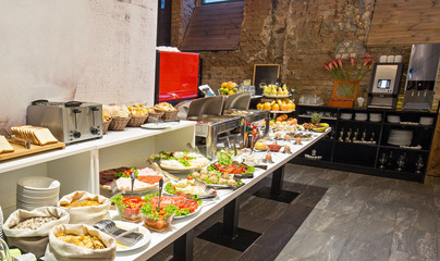 Hotel buffet breakfast