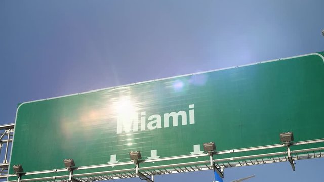Airplane Landing Miami